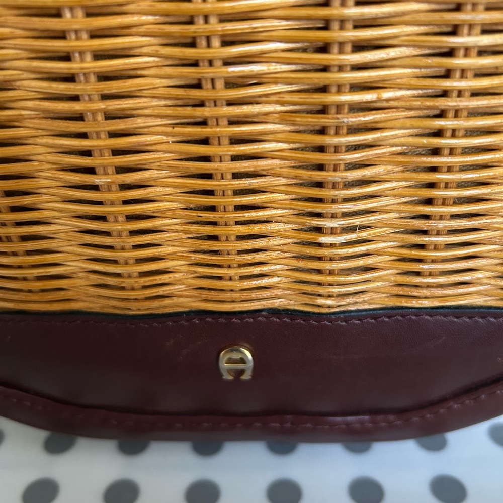 Etienne Aigner Tan and Brown Round Crossbody Bag Vintage - Picture 10 of 11